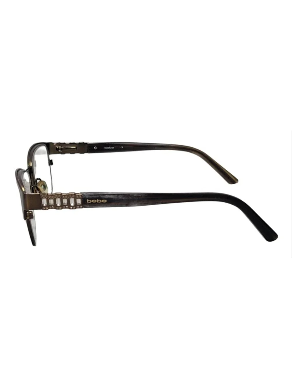 Bebe Eyeglasses Frame BB5153 200 Topaz 52-15 135 with Swarovski Crystals